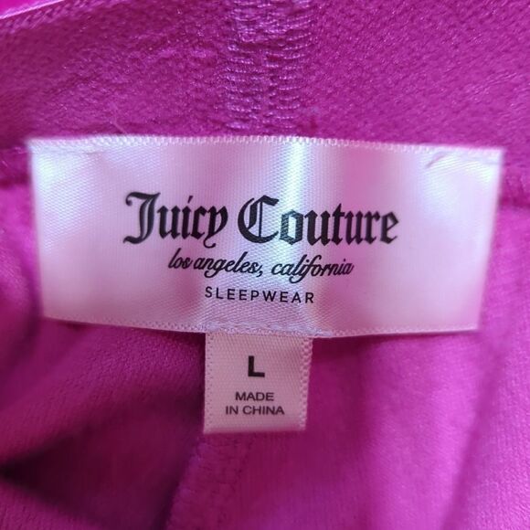 Juicy Couture Sleep Short soft velour soft raspberry pink L - Picture 6 of 8
